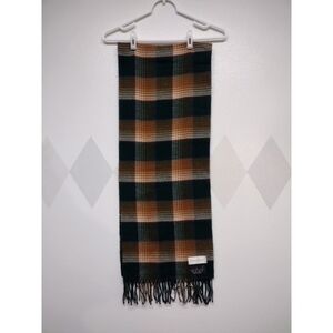 Field Manor Cashmink plaid fringed scarf
